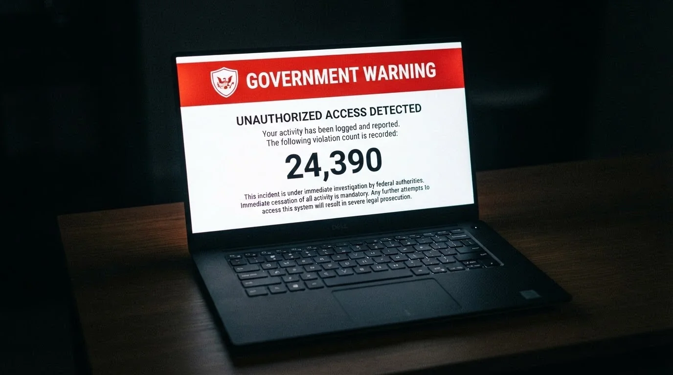 An ACMA-branded warning notice or a blocked-website screen on a browser, with the ACMA logo visible