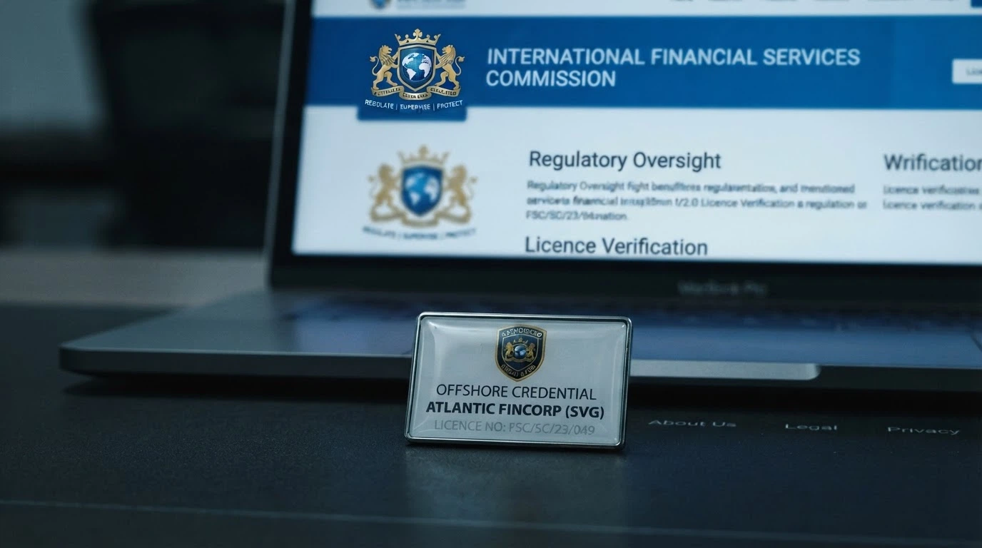 A close-up crop of a Curaçao eGaming licence badge on a casino footer, contrasted with the ACMA website header in the background
