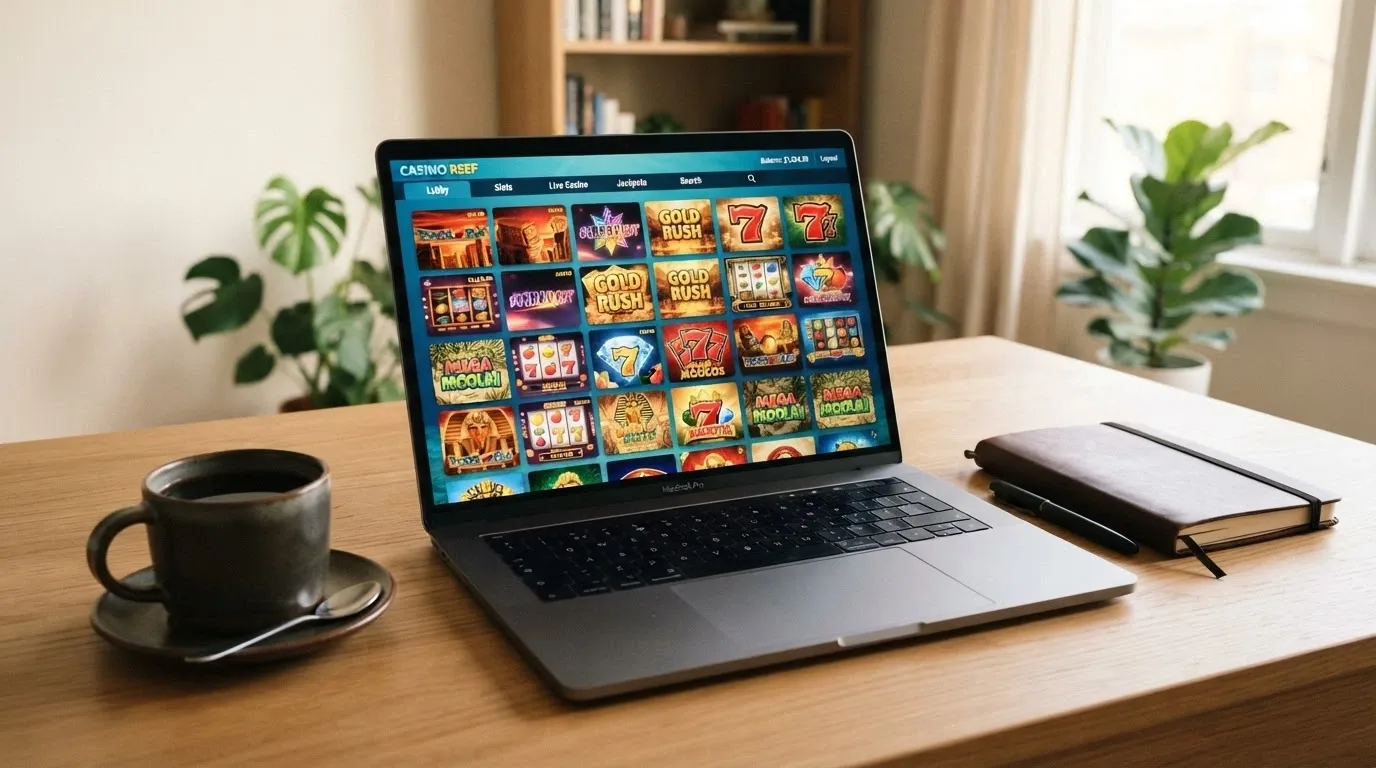 Comparison graphic showing offshore pokies operators accessible from Australia with traffic-share ranking